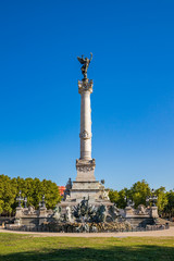 Fototapeta na wymiar Monument aux Girondins, famous fountain on the Place des Quinconces square in Bordeaux