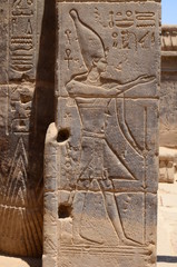 BAS RELIEF TEMPLE DE PHILAE III SI&Egrave;CLE AV J.C ASSOUAN  VALLEE DU NIL EGYPTE