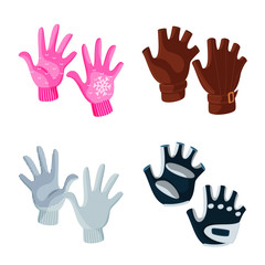 Vector illustration of accessory and style sign. Collection of accessory and distinctive stock symbol for web.