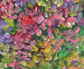 Abstract dot smear brush stroke acrylic and watercolor painting.