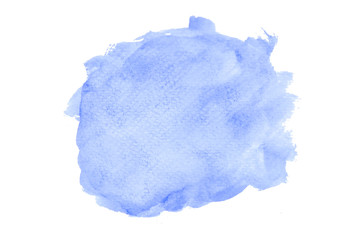 dark blue, navy blue watercolor hand drawn texture with brush strokes isolated on white background with clipping path.