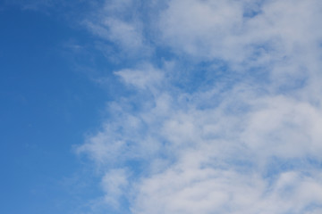 Beautiful sky with fluffy clouds