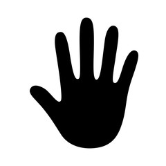 Obraz premium Hand palm silhouette