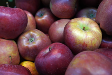 Red apples. Delicious red apples as background