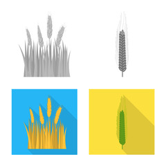 Vector design of agriculture and farming logo. Collection of agriculture and plant vector icon for stock.