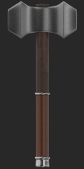 medieval battle hammer 3d illustration