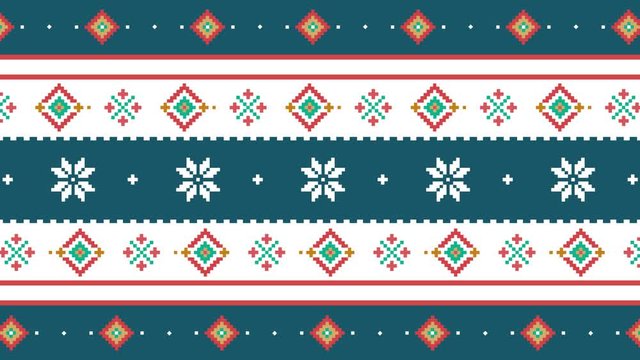 Traditional Lapland vector pattern, Sami people folk art design, traditional knitting and embroidery Nordic, Scandinavian retro ornaments from Norway, Sweden, Finland, Ukraine, Poland and Russia. 
