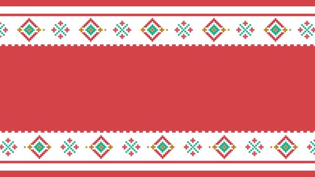 Text placeholder. Traditional Lapland vector pattern, Sami people folk art design, knitting and embroidery Nordic, Scandinavian retro ornaments from Norway, Sweden, Finland, Ukraine, Poland and Russia
