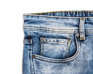 Side Pocket Of Blue Denim
