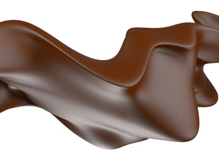 Shiny sweet chocolate liquid splash.
