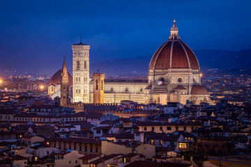 Fototapeta na wymiar Florence Panorama. Panoramic image of Florence,