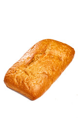 Italian ciabatta on white isolated background