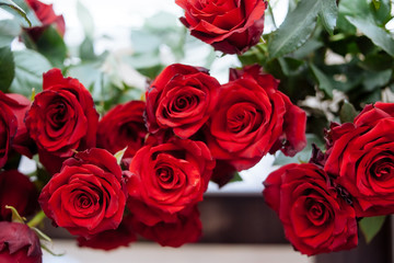 bouquet of red roses