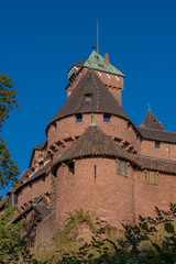 Obraz premium Orschwiller, France - 09 19 2019: Visit of the castle of Haut-Koenigsbourg