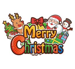 イラスト素材: クリスマス　デザイン文字　イラスト