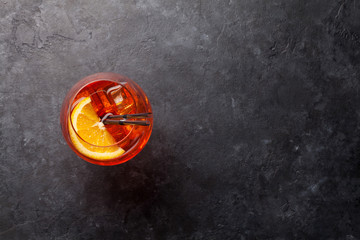 Aperol spritz cocktail glass