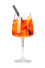 Aperol spritz cocktail glass