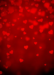 Red Hearts Abstract Background - Valentines Day
