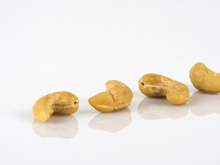 cashew separated on opaque background