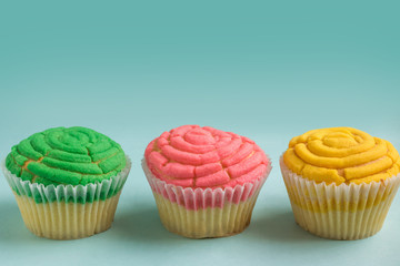 Manteconcha Mexican concha cupcake dessert