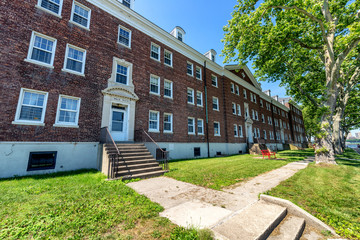 Old abandoned buildings in Governor's Island, New York