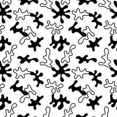 Vector spots, blots, Seamless pattern for fabric, paper and other surfaces