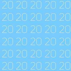 Text 2020, minimalistic stylish and modern design for covers, cards, postcards. Original creative background for the designer on the calendar, poster as a congratulation.