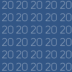 Text 2020, minimalistic stylish and modern design for covers, cards, postcards. Original creative background for the designer on the calendar, poster as a congratulation.