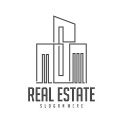 Building Idea logo template, Modern City logo designs concept, Real Estate logo Vector Illustration