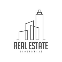 Building Idea logo template, Modern City logo designs concept, Real Estate logo Vector Illustration