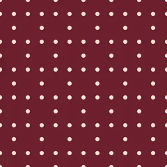 Wallpaper murals Bordeaux White dots diamond and square seamless pattern vector
