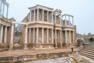 Amazing old Roman theatre in Merida, Spain