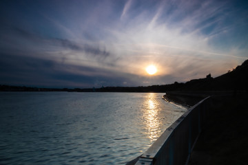 Sunset over the river Tyne Estuary