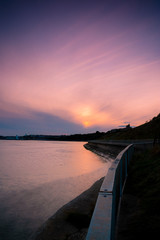 Sunset over the river Tyne Estuary
