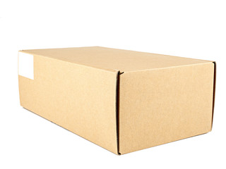 card board box isolated on white background