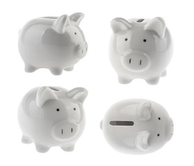 Piggy bank isolated without shadow clipping path