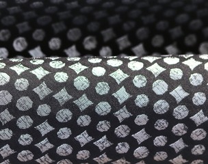 Detailed close up view on colorful fabric textile textures with lots of structure