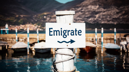 Street Sign to Emigrate