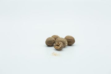 nutmeg isolated on white background