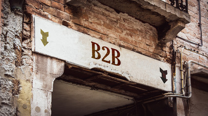 Fototapeta premium Street Sign to B2B