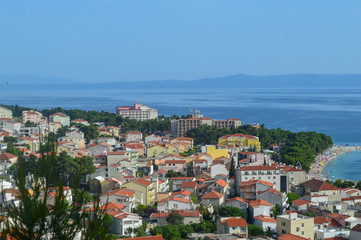 Fototapeta na wymiar Adriatic Sea coast. Makarska riviera of Dalmatia, Croatia