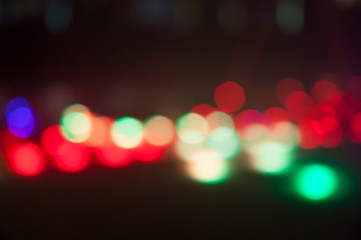 Bokeh de luces brillantes desenfocadas