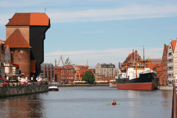 Medieval port crane in Gdansk, Poland