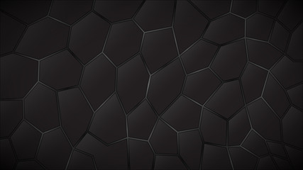 Abstract dark background of polygons in gray colors