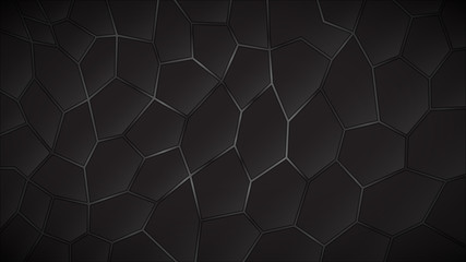 Abstract dark background of polygons in gray colors