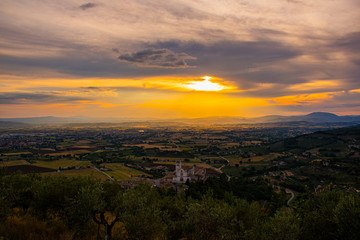 basilica at dusk one