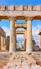 Obraz premium Temple of Aphaea in Aegina Island