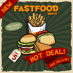 junk food vector brochure template