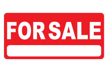 for sale sign on red background vector