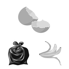 Vector illustration of dump and sort icon. Set of dump and junk stock symbol for web.